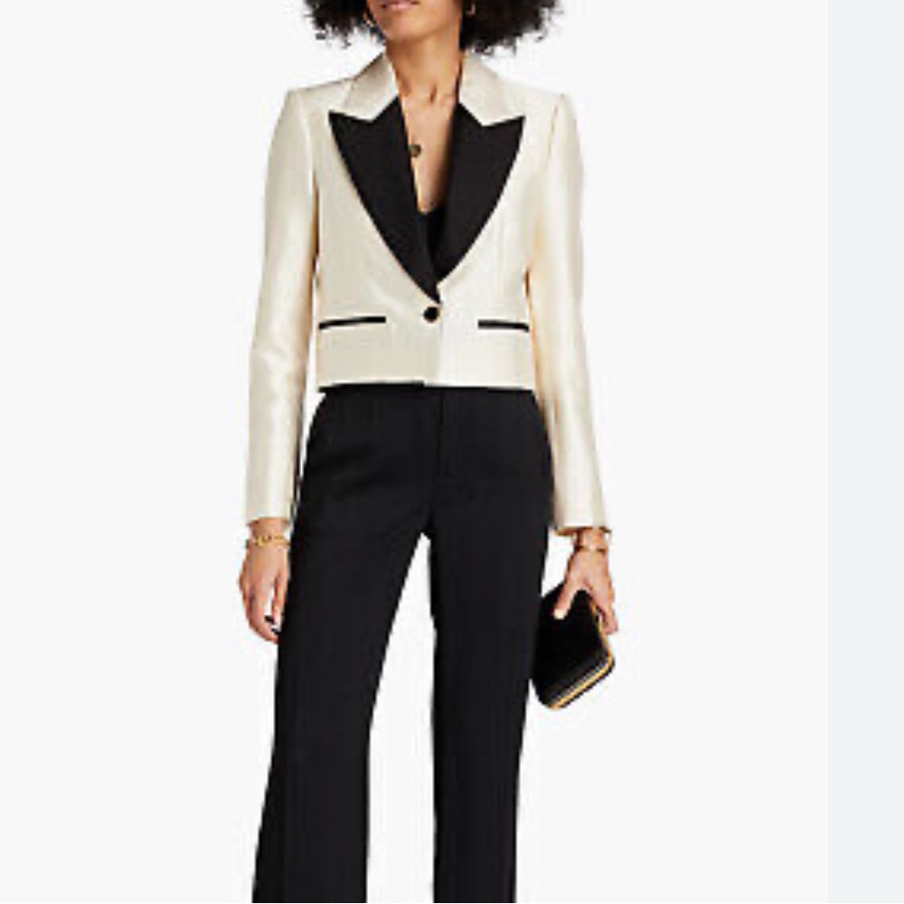 NWOT Zimmermann ivory and black blazer. Size 2/4.